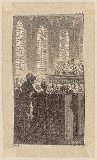Bunkel in a Chapel at Morning Prayer, Plate 3 from 