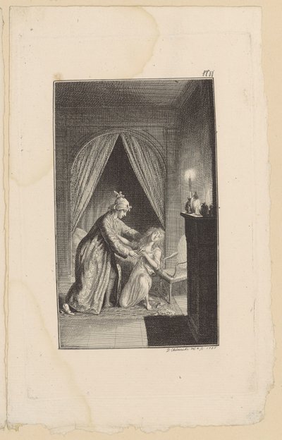 Clarisse Pleads for the Preservation of Her Virtue and Honor by Daniel Nikolaus Chodowiecki