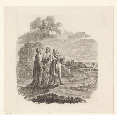 Cleopas and Peter Meet Christ on Their Way to Emmaus by Daniel Nikolaus Chodowiecki