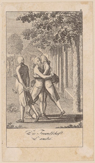 Friendship, plate 2 from the series “Sincerity and Hypocrisy” by Daniel Nikolaus Chodowiecki
