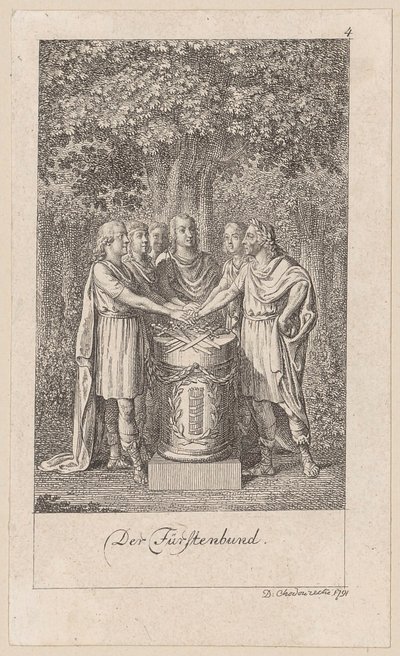 Fürstenbung, Sheet 4 of the Series "Six Great Events of the Penultimate Decade" by Daniel Nikolaus Chodowiecki