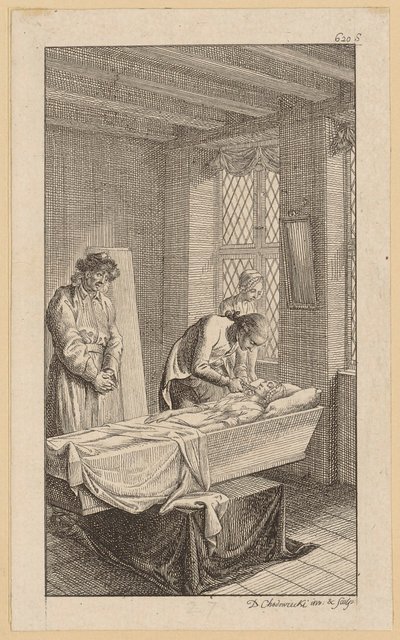 Minchen in the Coffin by Daniel Nikolaus Chodowiecki