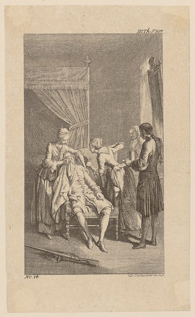 Fainting Durour in the House of His Former Lover Miss Dellon, Plate 14 from 