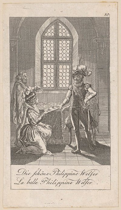 Philippine Welser, Sheet 10 of the Series "Older, Middle and Newer History" by Daniel Nikolaus Chodowiecki