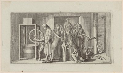 Workshop of a Mechanic by Daniel Nikolaus Chodowiecki