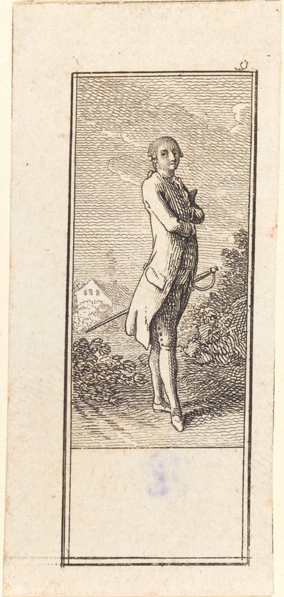 Young Man Bareheaded, with Sword by Daniel Nikolaus Chodowiecki