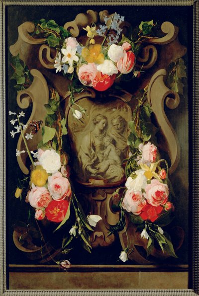 Still-Life with Holy Family by Daniel Seghers