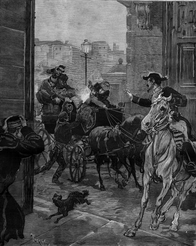 Attempted Assassination of King Alfonso XII, December 30 by Daniel Urrabieta Vierge
