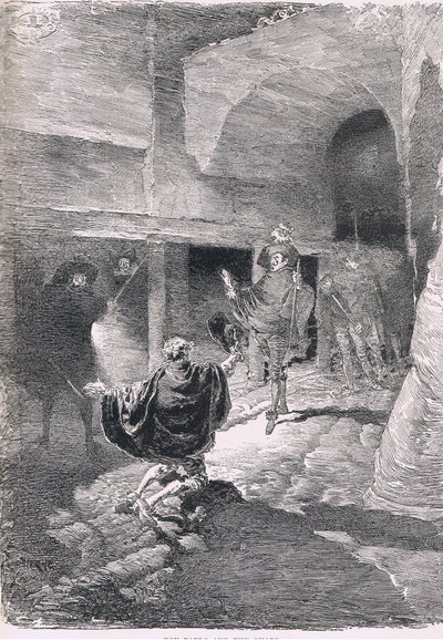 Don Pablo and the guard, from The Magazine of Art 1893, Cassell and Company by Daniel Urrabieta Vierge
