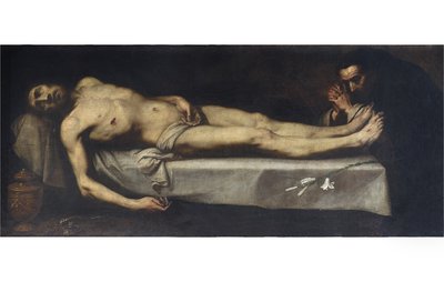 Dead Christ and Saint Dominic de Guzman by Daniele Crespi