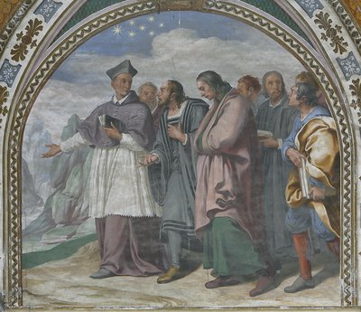Saint Bruno of Cologne Showing the Place Where the Charterhouse Will Lay by Daniele Crespi