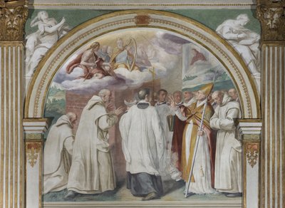 Saint Hugh founder of the first Carthusian monastery by Daniele Crespi