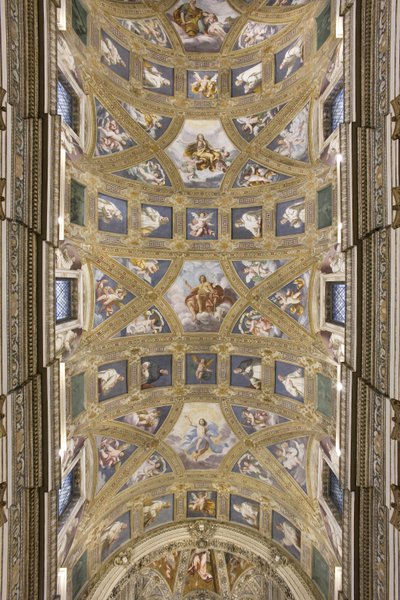 Vault of the central nave, Church of S. Maria Assunta by Daniele Crespi
