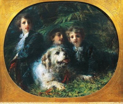 The Troubetzkoy Boys with a Dog by Danielle Ranzoni