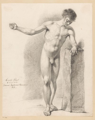 Standing Male Nude, Front View (1st Prize 1818) by Daniël Batavus Voorman