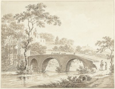 The Bridge over the Tiber at Narni in the Roman Countryside by Daniël Dupré
