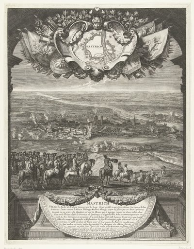 Conquest of Maastricht by the French on June 30, 1673 from Grandes Conquêtes du Roi (series title) by Daniël Marot (I)