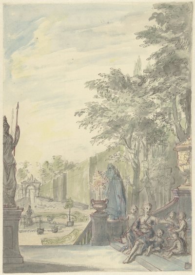 View from a Terrace in an Ornamental Garden by Daniël Marot (II)