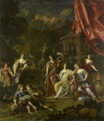 Allegorizing Group Portrait of the Children of Diederic Pietersz van Leyden van Leeuwen, Burgomaster of Leiden, and Alida Paets by Daniël Mijtens (II)