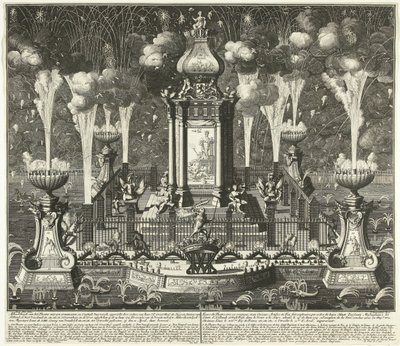 Fireworks Celebrating the Peace of Utrecht, 1713 by Daniël Stopendaal