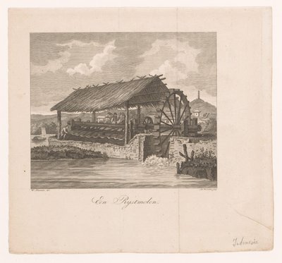 Rice Mill Driven by a Water Wheel by Daniël Veelwaard (I)