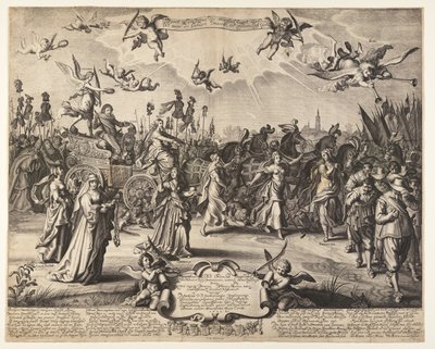 The Triumphal Car of Prince Hendrik of Orange by Daniël van den Bremden