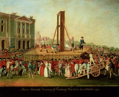 The Execution of Marie-Antoinette, 16th Oct 1793 by Danish School
