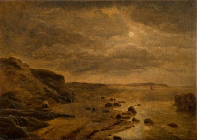 Moonlight. The west coast of Jutland at Bovbjerg by Dankvart Dreyer
