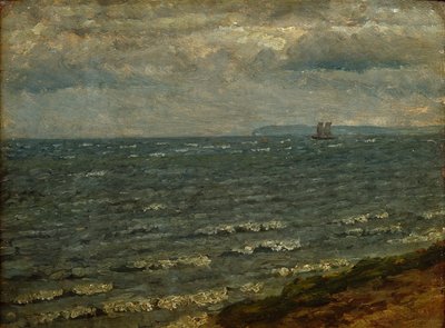 Seascape with impending rain. Lillebælt by Dankvart Dreyer