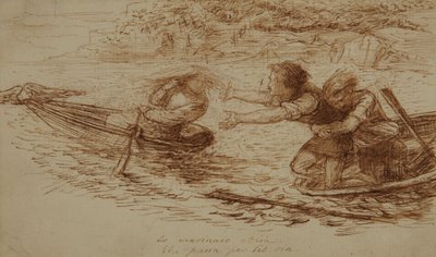 Boatmen and Siren by Dante Gabriel Charles Rossetti