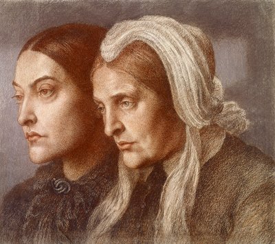 Christina Georgina Rossetti and Frances Mary Lavinia Rossetti by Dante Gabriel Charles Rossetti