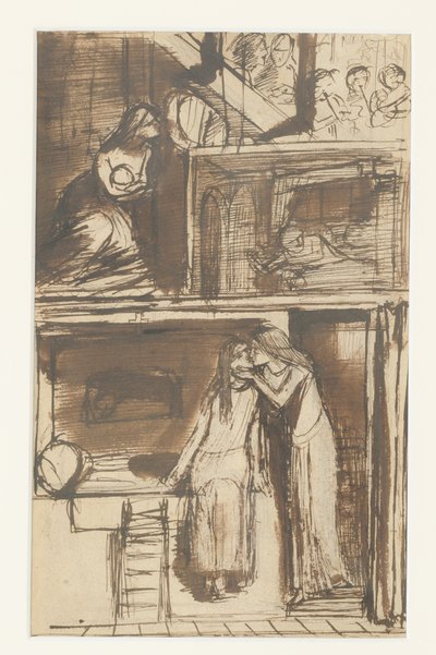 Fair Annie - Illustration to a Ballad by Dante Gabriel Charles Rossetti