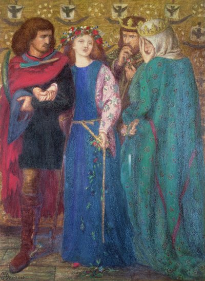 Horatio Discovering the Madness of Ophelia by Dante Gabriel Charles Rossetti