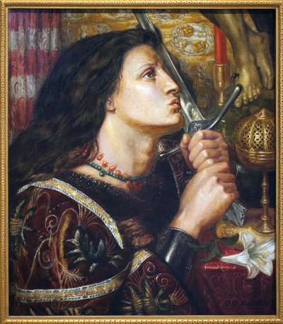 Joan of Arc Kissing the Sword of Deliverance by Dante Gabriel Charles Rossetti