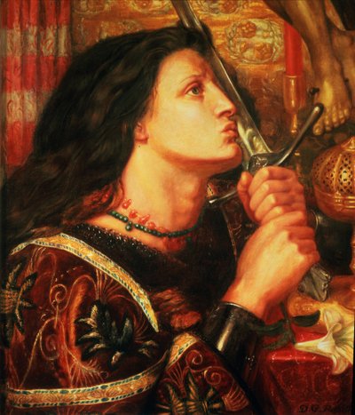 Joan of Arc Kissing the Sword of Deliverance by Dante Gabriel Charles Rossetti