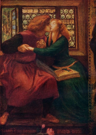 Paolo and Francesca da Rimini (detail) by Dante Gabriel Charles Rossetti