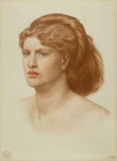 Portrait of Fanny Cornforth, Head and Shoulders by Dante Gabriel Charles Rossetti