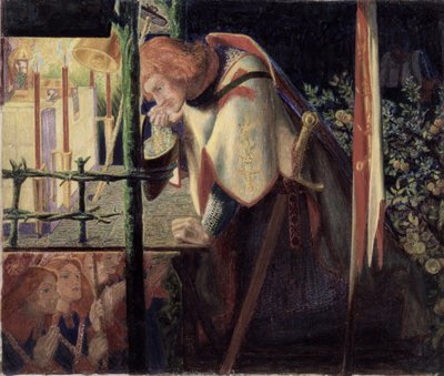 Sir Galahad at the Ruined Chapel by Dante Gabriel Charles Rossetti