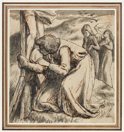 St. John Comforting the Virgin at the Foot of the Cross, c.1857-58 by Dante Gabriel Charles Rossetti