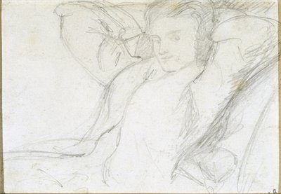 Study of a Seated Lady by Dante Gabriel Charles Rossetti
