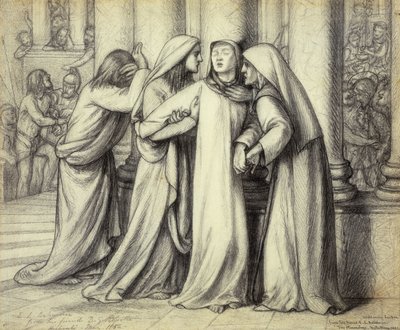 The Virgin Mary being Comforted by Dante Gabriel Charles Rossetti