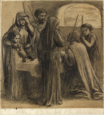 A Passover in the Household of Joseph and Zacharias, c. 1850s by Dante Gabriel Rossetti