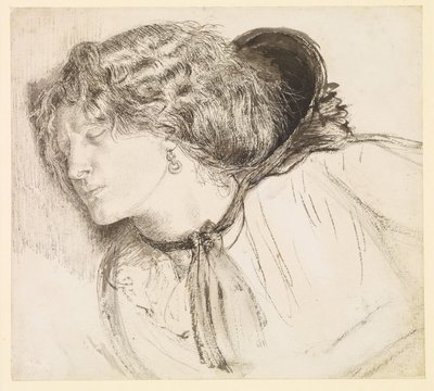 Found - Study for the Head of the Girl by Dante Gabriel Rossetti