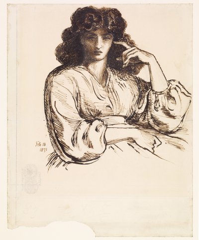 Portrait of Jane Morris by Dante Gabriel Rossetti