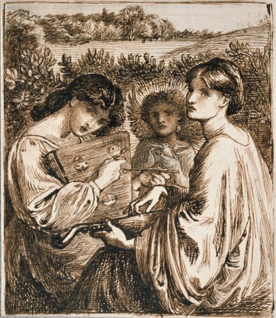 Study for the Bower Meadow, late 19th century by Dante Gabriel Rossetti