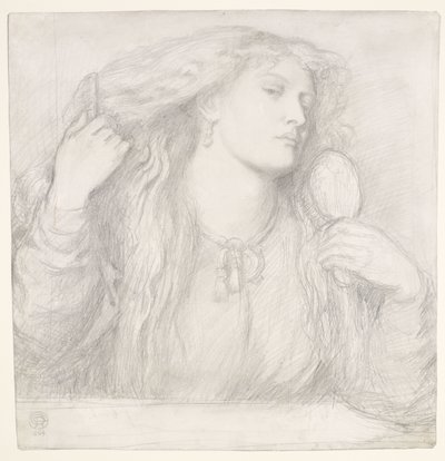 Woman Combing Her Hair, Fanny Cornforth by Dante Gabriel Rossetti