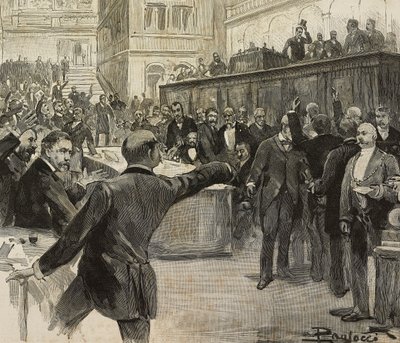 Controversy at Chamber of Deputies after reading report of Committee of Seven (Comitato dei Sette) in charge of investigation on Bank Responsibilities, November 23 by Dante Paolocci