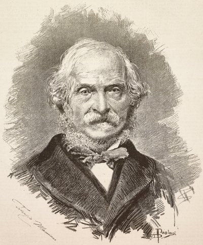 Portrait of Terenzio Mamiani (1799-1885), Italian Politician and Writer, Engraving from a Drawing by Dante Paolocci and a Photograph by Della Valle, from L