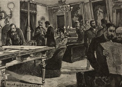 Reading room at Palazzo Montecitorio, Rome, Italy by Dante Paolocci