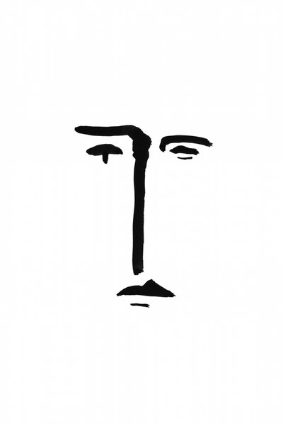 Abstract Ink Portrait by Danushka Abeygoda